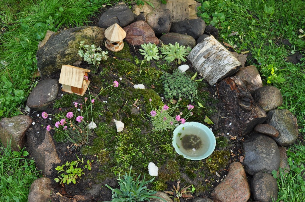 old fairy garden - top view